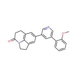 COc1ccccc1-c1cncc(-c2cc3c4c(c2)CCN4C(=O)CC3)c1 ZINC000071329411