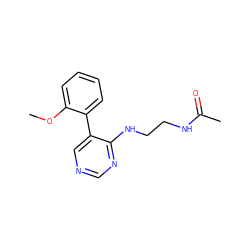 COc1ccccc1-c1cncnc1NCCNC(C)=O ZINC000004265635