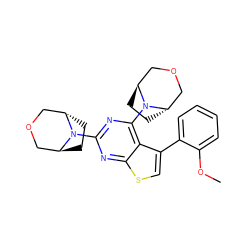 COc1ccccc1-c1csc2nc(N3[C@H]4CC[C@H]3COC4)nc(N3[C@H]4CC[C@H]3COC4)c12 ZINC000653755679