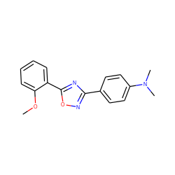 COc1ccccc1-c1nc(-c2ccc(N(C)C)cc2)no1 ZINC000040897957