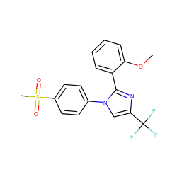 COc1ccccc1-c1nc(C(F)(F)F)cn1-c1ccc(S(C)(=O)=O)cc1 ZINC000013762124