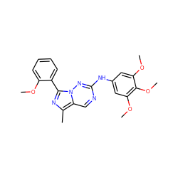 COc1ccccc1-c1nc(C)c2cnc(Nc3cc(OC)c(OC)c(OC)c3)nn12 ZINC000045497553