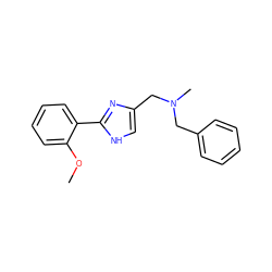 COc1ccccc1-c1nc(CN(C)Cc2ccccc2)c[nH]1 ZINC000013741819