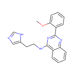 COc1ccccc1-c1nc(NCCc2cnc[nH]2)c2ccccc2n1 ZINC000004239399