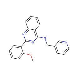 COc1ccccc1-c1nc(NCc2cccnc2)c2ccccc2n1 ZINC000004258420