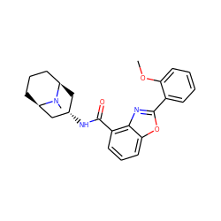 COc1ccccc1-c1nc2c(C(=O)N[C@H]3C[C@@H]4CCC[C@H](C3)N4C)cccc2o1 ZINC000103266997