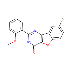 COc1ccccc1-c1nc2c(oc3ccc(Br)cc32)c(=O)[nH]1 ZINC000084712481