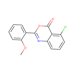 COc1ccccc1-c1nc2cccc(Cl)c2c(=O)o1 ZINC000053312322