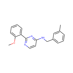 COc1ccccc1-c1nccc(NCc2cccc(C)c2)n1 ZINC000004267843