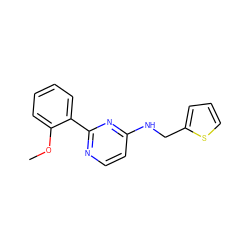 COc1ccccc1-c1nccc(NCc2cccs2)n1 ZINC000004266457