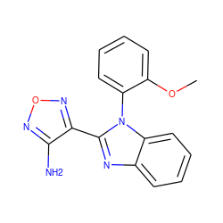 COc1ccccc1-n1c(-c2nonc2N)nc2ccccc21 ZINC000049090062