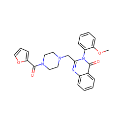 COc1ccccc1-n1c(CN2CCN(C(=O)c3ccco3)CC2)nc2ccccc2c1=O ZINC000036382830