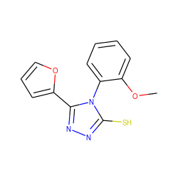 COc1ccccc1-n1c(S)nnc1-c1ccco1 ZINC000005911704