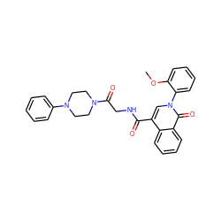 COc1ccccc1-n1cc(C(=O)NCC(=O)N2CCN(c3ccccc3)CC2)c2ccccc2c1=O ZINC000003957596