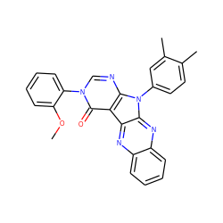 COc1ccccc1-n1cnc2c(c1=O)c1nc3ccccc3nc1n2-c1ccc(C)c(C)c1 ZINC000002378265