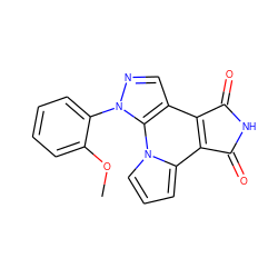 COc1ccccc1-n1ncc2c3c(c4cccn4c21)C(=O)NC3=O ZINC000103254128