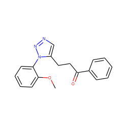 COc1ccccc1-n1nncc1CCC(=O)c1ccccc1 ZINC000049047593