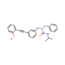 COc1ccccc1C#Cc1cccc(CN(Cc2ccccc2)C(=O)NC(C)C)c1 ZINC000066077144