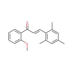 COc1ccccc1C(=O)/C=C/c1c(C)cc(C)cc1C ZINC000169308499