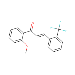 COc1ccccc1C(=O)/C=C/c1ccccc1C(F)(F)F ZINC000072109301