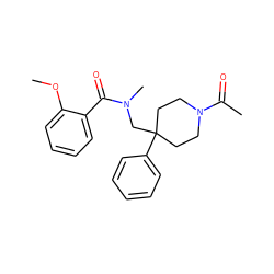 COc1ccccc1C(=O)N(C)CC1(c2ccccc2)CCN(C(C)=O)CC1 ZINC000013488541