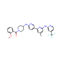 COc1ccccc1C(=O)N1CCC(Nc2ccc(-c3cc(C)cc(Nc4cc(C(F)(F)F)ccn4)n3)cn2)CC1 ZINC001772579116