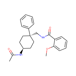 COc1ccccc1C(=O)NC[C@]1(c2ccccc2)CC[C@@H](NC(C)=O)CC1 ZINC000253634558