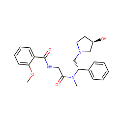 COc1ccccc1C(=O)NCC(=O)N(C)[C@H](CN1CC[C@@H](O)C1)c1ccccc1 ZINC000028121430