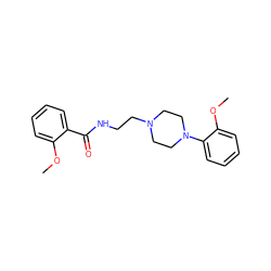 COc1ccccc1C(=O)NCCN1CCN(c2ccccc2OC)CC1 ZINC000053106866