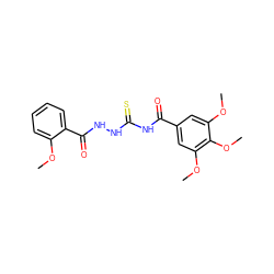 COc1ccccc1C(=O)NNC(=S)NC(=O)c1cc(OC)c(OC)c(OC)c1 ZINC000001926510