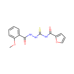 COc1ccccc1C(=O)NNC(=S)NC(=O)c1ccco1 ZINC000001926538