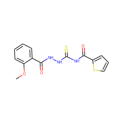 COc1ccccc1C(=O)NNC(=S)NC(=O)c1cccs1 ZINC000001926539