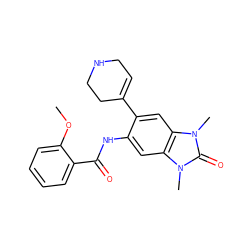 COc1ccccc1C(=O)Nc1cc2c(cc1C1=CCNCC1)n(C)c(=O)n2C ZINC000653823161