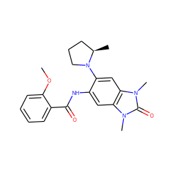 COc1ccccc1C(=O)Nc1cc2c(cc1N1CCC[C@H]1C)n(C)c(=O)n2C ZINC000653823146