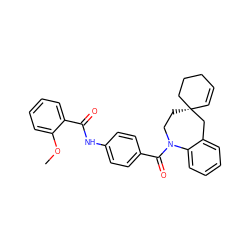 COc1ccccc1C(=O)Nc1ccc(C(=O)N2CC[C@]3(C=CCCC3)Cc3ccccc32)cc1 ZINC000026823072