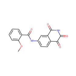 COc1ccccc1C(=O)Nc1ccc2c(c1)C(=O)NC(=O)C2=O ZINC000013683178