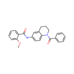 COc1ccccc1C(=O)Nc1ccc2c(c1)CCCN2C(=O)c1ccccc1 ZINC000002315996