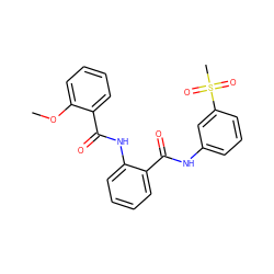 COc1ccccc1C(=O)Nc1ccccc1C(=O)Nc1cccc(S(C)(=O)=O)c1 ZINC000224884624