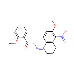 COc1ccccc1C(=O)O/N=C1/CCCc2c1ccc(OC)c2[N+](=O)[O-] ZINC000005074246