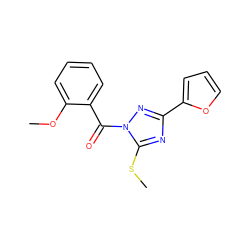 COc1ccccc1C(=O)n1nc(-c2ccco2)nc1SC ZINC000000619673