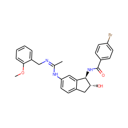 COc1ccccc1C/N=C(/C)Nc1ccc2c(c1)[C@@H](NC(=O)c1ccc(Br)cc1)[C@H](O)C2 ZINC000473088029