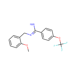 COc1ccccc1C/N=C(\N)c1ccc(OC(F)(F)F)cc1 ZINC000013487852