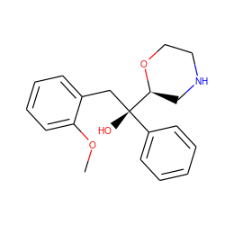 COc1ccccc1C[C@@](O)(c1ccccc1)[C@@H]1CNCCO1 ZINC000013978755