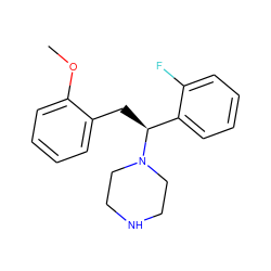 COc1ccccc1C[C@@H](c1ccccc1F)N1CCNCC1 ZINC000049113740