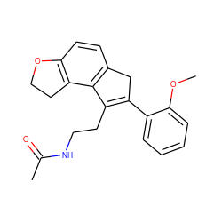 COc1ccccc1C1=C(CCNC(C)=O)c2c(ccc3c2CCO3)C1 ZINC000071319034