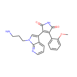 COc1ccccc1C1=C(c2cn(CCCN)c3ncccc23)C(=O)NC1=O ZINC000003819662