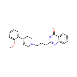 COc1ccccc1C1=CCN(CCCc2nc3ccccc3c(=O)[nH]2)CC1 ZINC000013581600