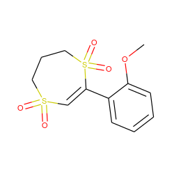 COc1ccccc1C1=CS(=O)(=O)CCCS1(=O)=O ZINC001772578715