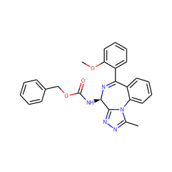 COc1ccccc1C1=N[C@H](NC(=O)OCc2ccccc2)c2nnc(C)n2-c2ccccc21 ZINC000096284870