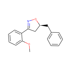 COc1ccccc1C1=NO[C@@H](Cc2ccccc2)C1 ZINC000095583203